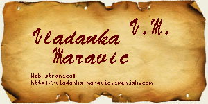 Vladanka Maravić vizit kartica